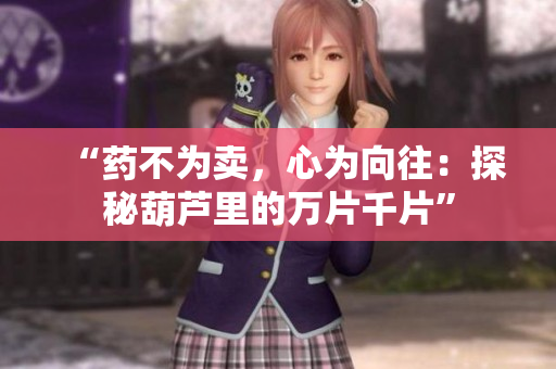“药不为卖，心为向往：探秘葫芦里的万片千片”
