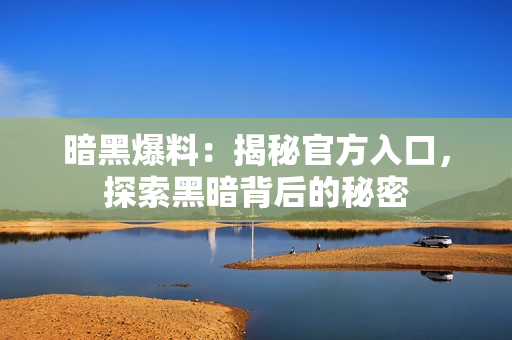 暗黑爆料：揭秘官方入口，探索黑暗背后的秘密