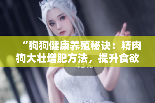 “狗狗健康养殖秘诀：精肉狗大壮增肥方法，提升食欲让狗狗强壮成长”