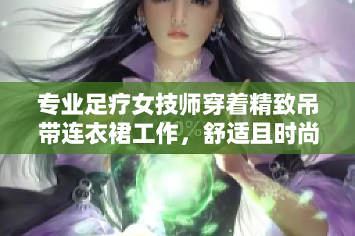 专业足疗女技师穿着精致吊带连衣裙工作，舒适且时尚，展现专业魅力