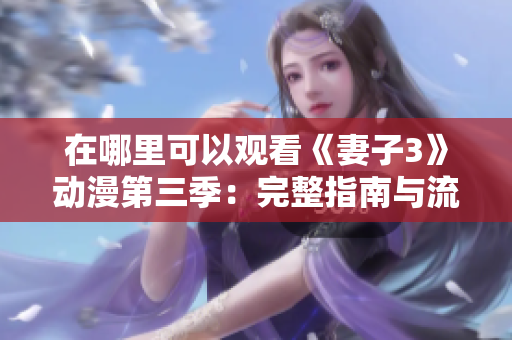 在哪里可以观看《妻子3》动漫第三季：完整指南与流媒体平台推荐