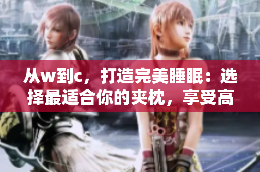 从w到c，打造完美睡眠：选择最适合你的夹枕，享受高品质的睡眠体验