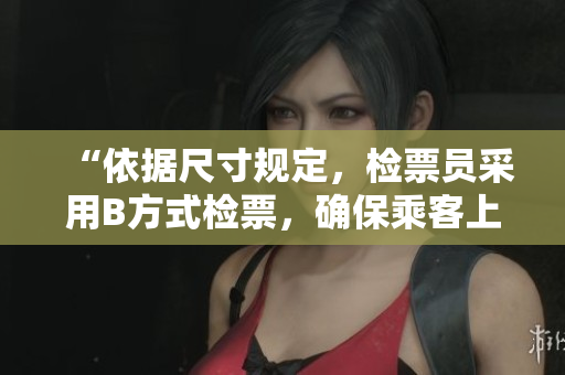 “依据尺寸规定，检票员采用B方式检票，确保乘客上车有序”