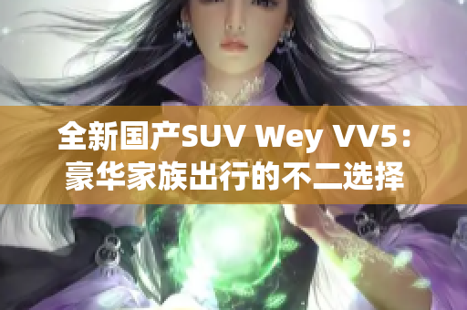 全新国产SUV Wey VV5：豪华家族出行的不二选择