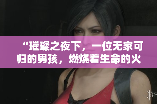 “璀璨之夜下，一位无家可归的男孩，燃烧着生命的火柴”