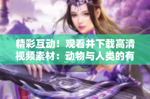 精彩互动！观看并下载高清视频素材：动物与人类的有趣互动！