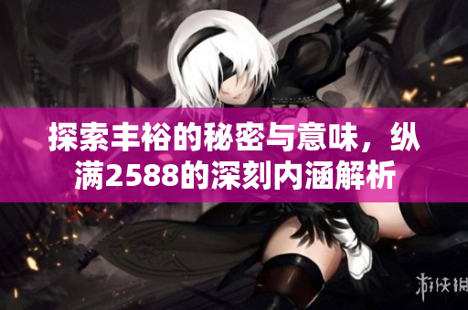 探索丰裕的秘密与意味，纵满2588的深刻内涵解析