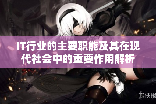 IT行业的主要职能及其在现代社会中的重要作用解析