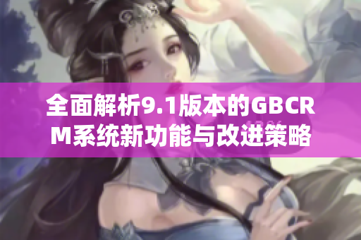全面解析9.1版本的GBCRM系统新功能与改进策略
