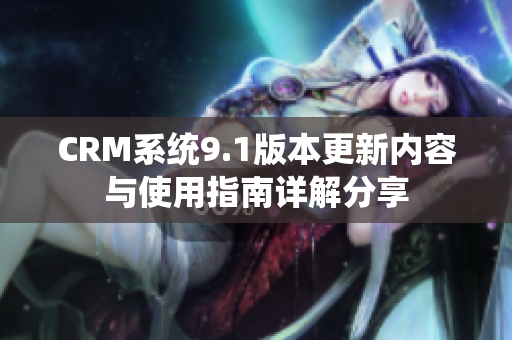 CRM系统9.1版本更新内容与使用指南详解分享
