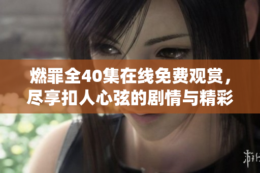 燃罪全40集在线免费观赏，尽享扣人心弦的剧情与精彩演绎