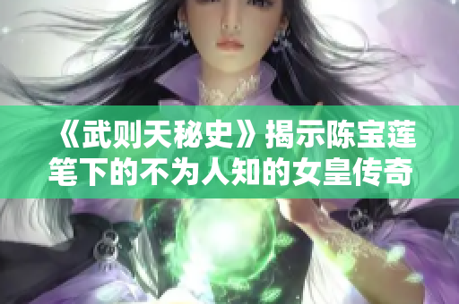 《武则天秘史》揭示陈宝莲笔下的不为人知的女皇传奇故事
