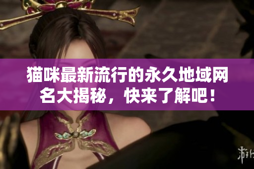 猫咪最新流行的永久地域网名大揭秘，快来了解吧！