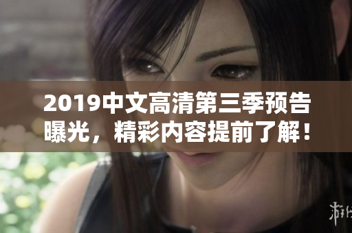 2019中文高清第三季预告曝光，精彩内容提前了解！