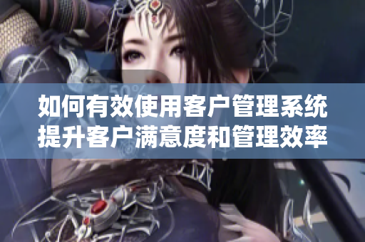 如何有效使用客户管理系统提升客户满意度和管理效率