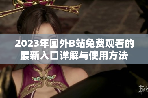 2023年国外B站免费观看的最新入口详解与使用方法