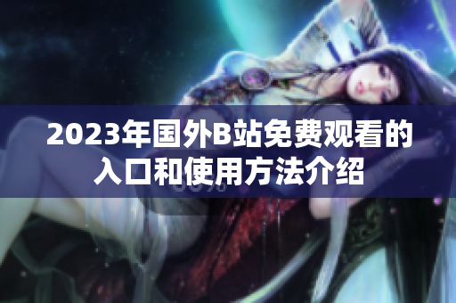 2023年国外B站免费观看的入口和使用方法介绍