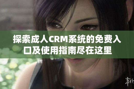 探索成人CRM系统的免费入口及使用指南尽在这里