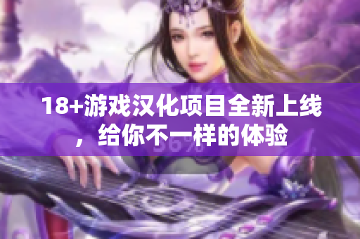 18+游戏汉化项目全新上线，给你不一样的体验
