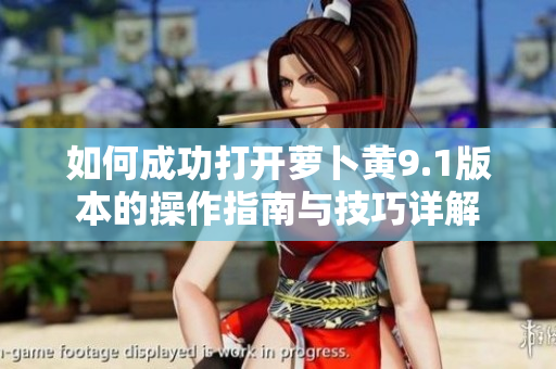如何成功打开萝卜黄9.1版本的操作指南与技巧详解
