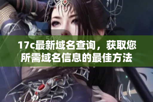 17c最新域名查询，获取您所需域名信息的最佳方法