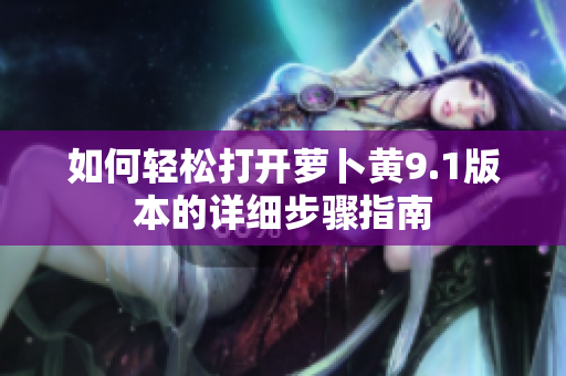 如何轻松打开萝卜黄9.1版本的详细步骤指南