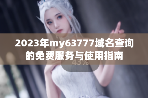2023年my63777域名查询的免费服务与使用指南