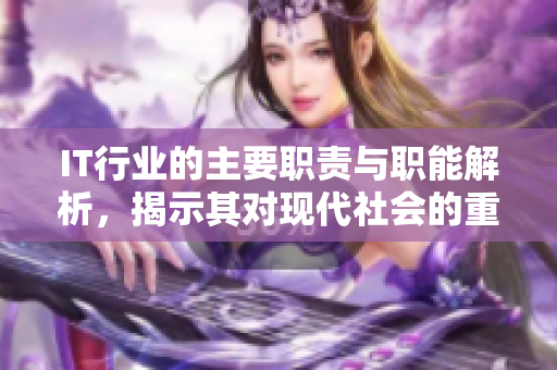 IT行业的主要职责与职能解析，揭示其对现代社会的重要影响