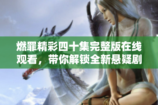 燃罪精彩四十集完整版在线观看，带你解锁全新悬疑剧情体验