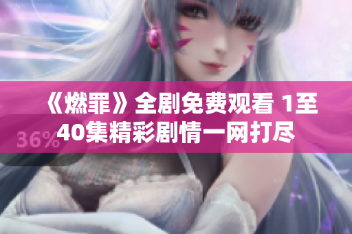 《燃罪》全剧免费观看 1至40集精彩剧情一网打尽
