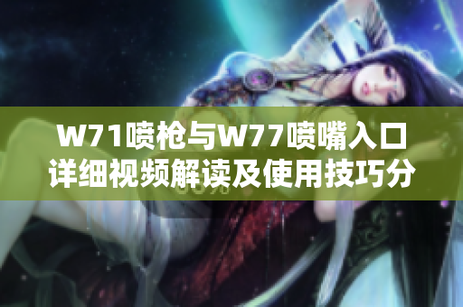 W71喷枪与W77喷嘴入口详细视频解读及使用技巧分享