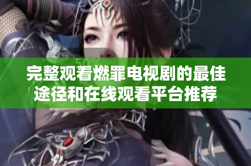 完整观看燃罪电视剧的最佳途径和在线观看平台推荐