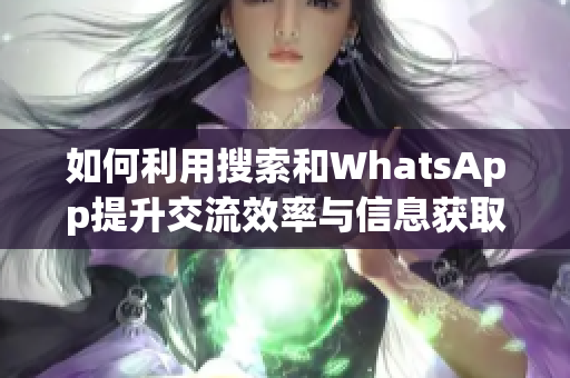 如何利用搜索和WhatsApp提升交流效率与信息获取能力