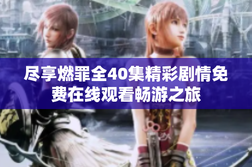 尽享燃罪全40集精彩剧情免费在线观看畅游之旅