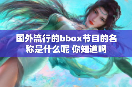 国外流行的bbox节目的名称是什么呢 你知道吗