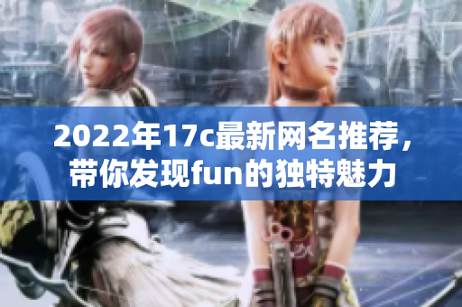 2022年17c最新网名推荐，带你发现fun的独特魅力