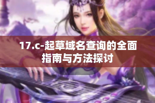 17.c-起草域名查询的全面指南与方法探讨