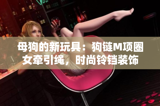 母狗的新玩具：狗链M项圈女牵引绳，时尚铃铛装饰