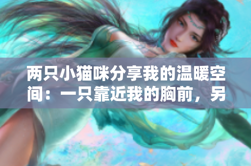 两只小猫咪分享我的温暖空间：一只靠近我的胸前，另一只挨近我的心房