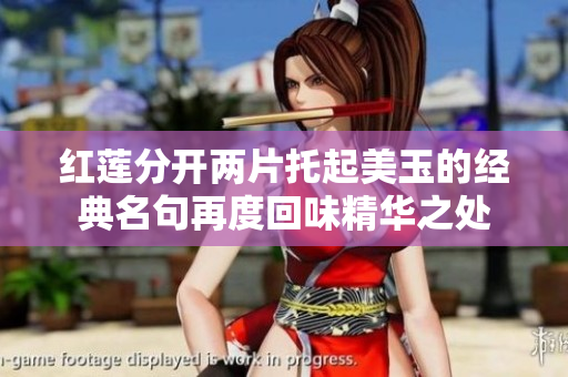 红莲分开两片托起美玉的经典名句再度回味精华之处
