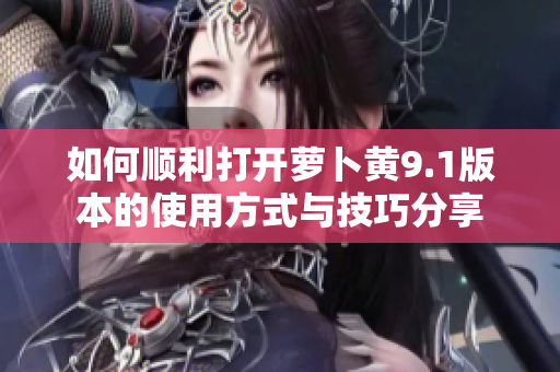 如何顺利打开萝卜黄9.1版本的使用方式与技巧分享